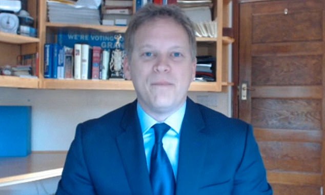 The sight of some MPs holding Ministers to account via Zoom video calls (Grant Shapps pictured)  from their homes or constituency offices has become part of the Commons¿ response to the pandemic