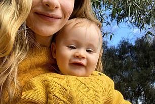 A Melbourne mum has written an honest open letter about the realities of being a mum to a one-year-old during COVID-19 lockdown (Michelle Daga pictured with her son)