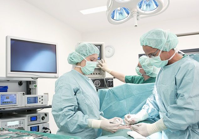 NHS surgeons are only working at around 50 per cent capacity in the wake of the Covid-19 pandemic, according to Professor Neil Mortensen, president of the The Royal College of Surgeons (stock)