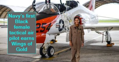 Navy’s first Black female tactical air pilot earns Wings of Gold