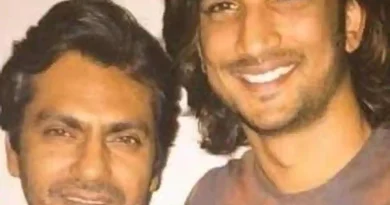 Nawazudin Siddiqui and Sushant Singh Rajput pose together.