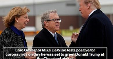 Ohio Governor Mike DeWine tests positive for coronavirus on day he was set to greet Donald Trump at the Cleveland airport