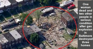 One woman dead and two other people in serious condition after gas explosion in Baltimore destroyed three homes
