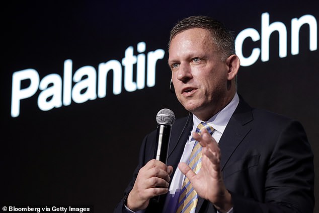 Peter Thiel, 52, made his fortune with PayPal and then in 2003 founded Palantir Technologies