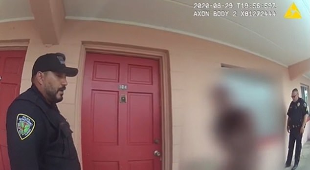 Five officers from the Daytona Beach Police Department and Holly Hills Police Department dispatched to an apartment complex in Daytona Beach, Florida, on Saturday