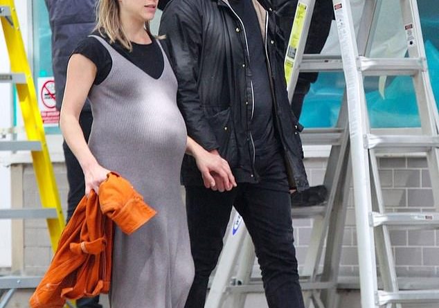 Heavily pregnant Sophie Cookson looked a world away from the character as she stepped out with her boyfriend Stephen Campbell Moore