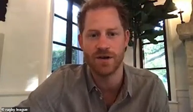 Prince Harry, 35, hosted his first ever Zoom quiz during a video call to mark Rugby League