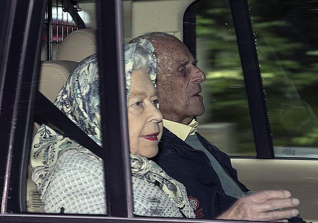 The Queen, pictured with Prince Philip earlier this month, has finally reunited with William, Kate and their three children for the first since the country was plunged in coronavirus lockdown, according to reports
