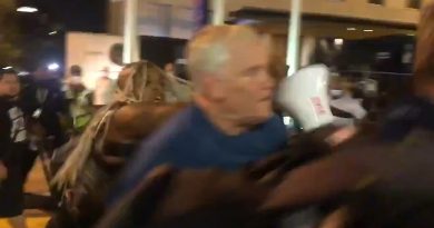 RNC attendees were assaulted and accosted outside the event in Washington DC on Thursday night, with one man punched in the back of the head (pictured)