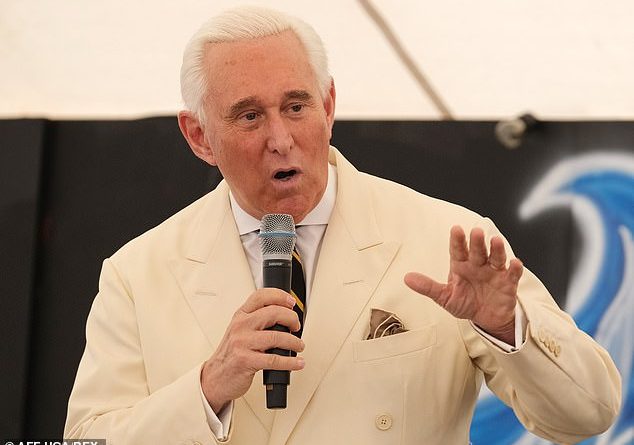 Roger Stone described the impending 2020 presidential election between Trump and Joe Biden as a struggle between ‘good and evil’ and the ‘godly and ungodly’ during a speech a Tennessee church on Sunday