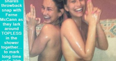 Sam Faiers shares throwback snap with Ferne McCann as they lark around TOPLESS in the shower together... to mark long-time pal's 30th birthday
