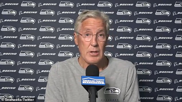 Pete Carroll, coach of the Seattle Seahawks, delivered a powerful address on Saturday