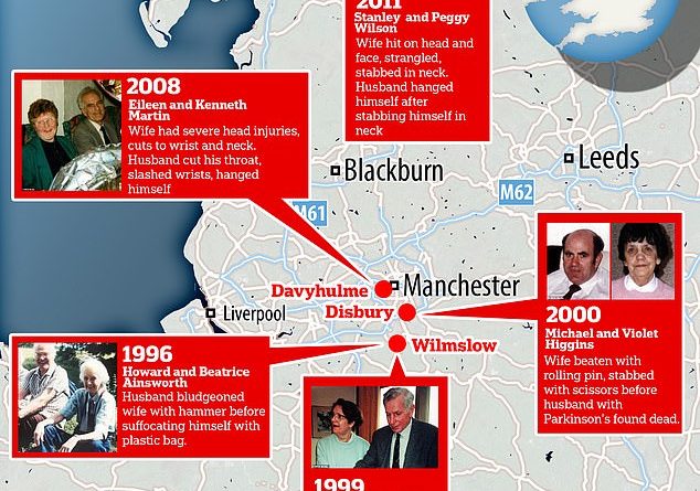 The incidents, which spanned Cheshire, Manchester and Cumbria, involved a husband seemingly going beserk and viciously attacking his wife before taking his own life