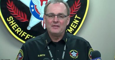 In 2018, Kenosha County Sheriff David Beth gave a news conference after the arrest of five black theft suspects. Saying he was tired of being ‘politically correct,’ Beth added: ‘I have no issue with these five people completely disappearing. At (this) point, these people are no longer an asset to our community, and they just need to disappear.’ He later apologized