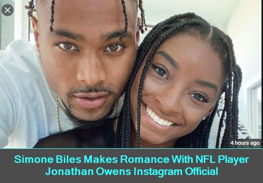 Simone Biles Makes Romance With NFL Player Jonathan Owens Instagram Official