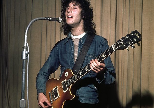 Father: The secret son of late Fleetwood Mac legend Peter Green (above in 2004) has revealed he went to court for a DNA test to prove his paternity in 2017, after the rocker refused to acknowledge him (pictured late 1960s)