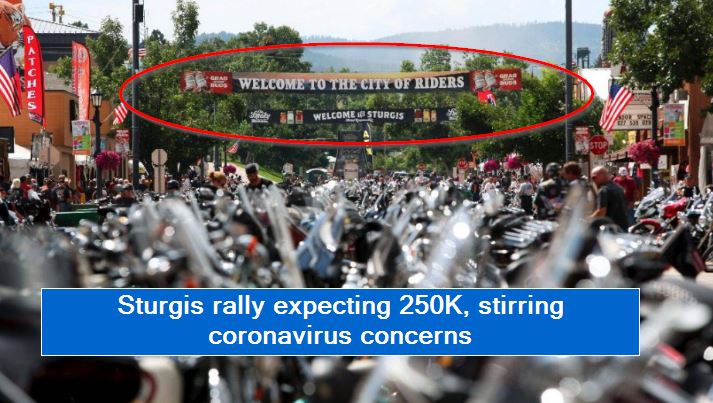 Sturgis rally expecting 250K, stirring coronavirus concerns