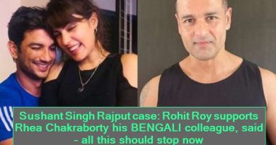Sushant Singh Rajput case -Rohit Roy supports Rhea Chakraborty his BENGALI colleague, said - all this should stop now