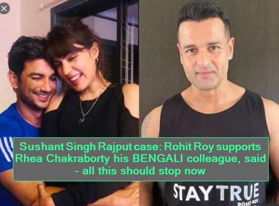 Sushant Singh Rajput case -Rohit Roy supports Rhea Chakraborty his BENGALI colleague, said - all this should stop now