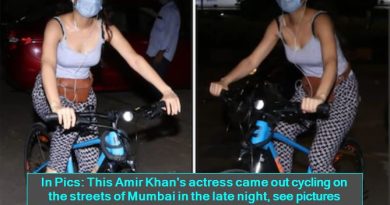 fatima sana Sheikh This Amir Khan's actress came out cycling on the streets of Mumbai in the late night, see pictures