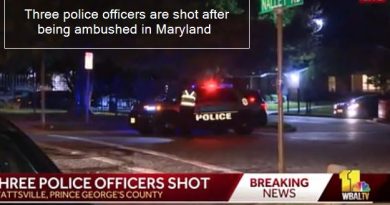 Three police officers are shot after being ambushed in Maryland 