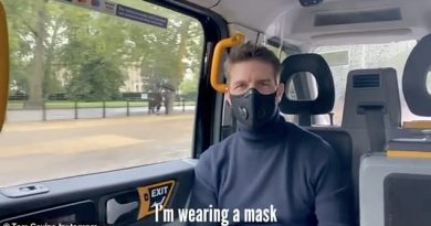 Candid! Tom Cruise shared a fun video of himself touring London on Tuesday as he travelled around the city in a black taxi