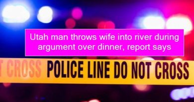 Utah man throws wife into river during argument over dinner, report says