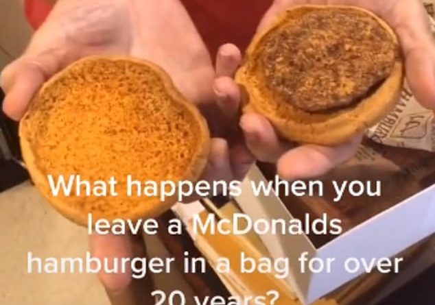McMillions of years old! An American woman has held onto a hamburger and fries from McDonald