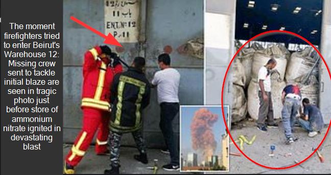 he moment firefighters tried to enter Beirut's Warehouse 12_ Missing crew sent