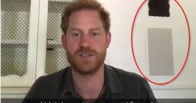 spot 'paint swatches' on the wall behind Prince Harry in latest video from his and Meghan Markle