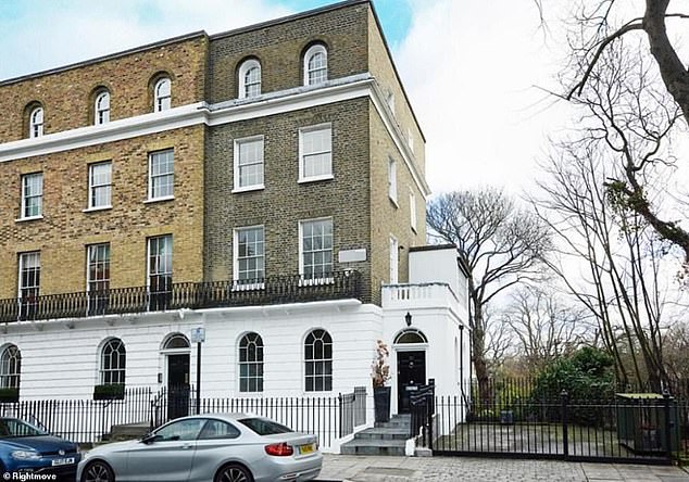 The Grade II-listed family home in Islington, north London (pictured), was sold for £3.35 million, netting a profit of more than £1 million on the purchase price
