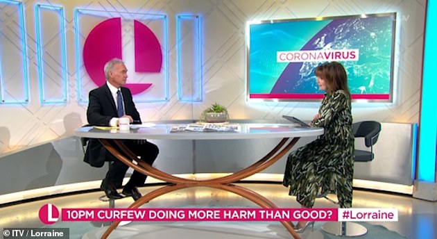 Speaking on her morning show on Monday, the Scots presenter, 60, ranted to Dr Hilary Jones: 'I was fuming at the weekend! The protests! I absolutely would love to take these people by the hand and show them the reality [of COVID-19 ]!'