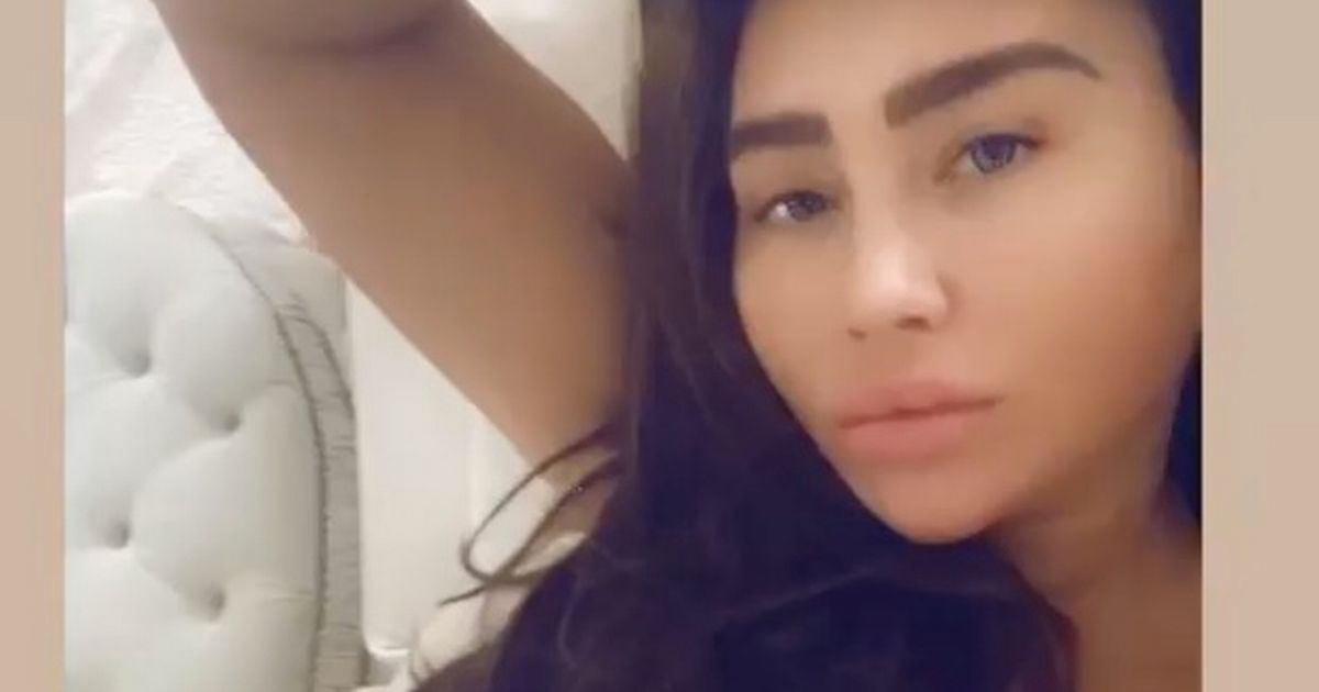Lauren Goodger strips to flimsy lingerie after defending choice to use Only Fans