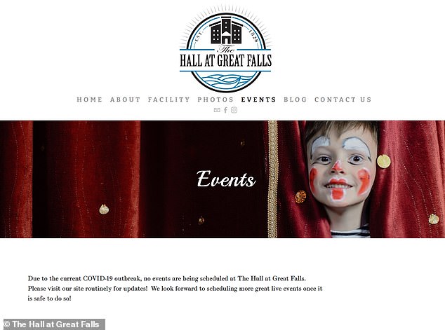 According to the venue's website, 'no events are being scheduled' at the hall due to the pandemic