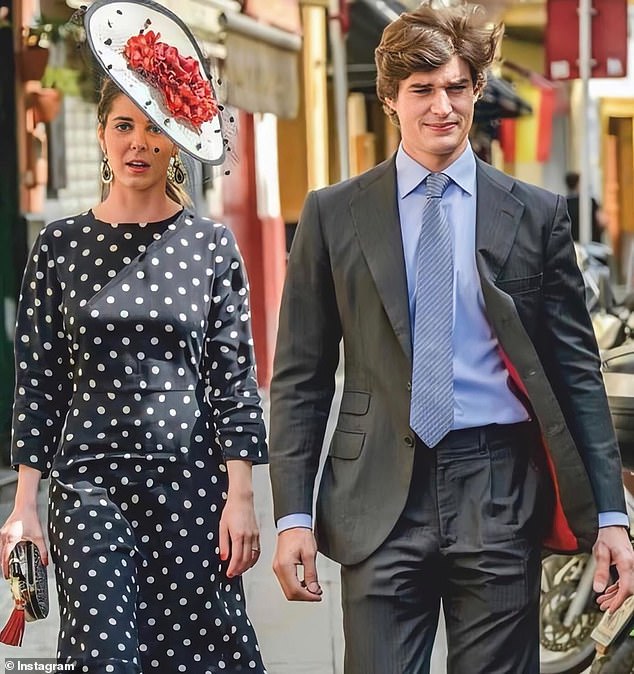 Carlos Fitz-James Stuart y Solís, Count of Osorno, 28, who is the youngest son of the 19th Duke of Alba, is set to wed Bele¿n Corsini, after two years of dating (pictured, together)
