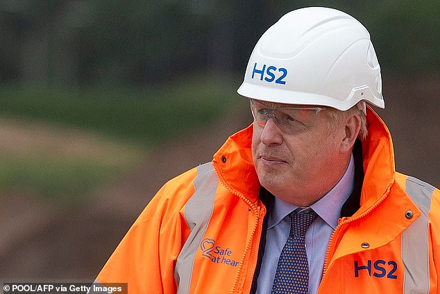 Prime Minister Boris Johnson, pictured earlier this week on a visit to HS2 in Solihull is considering changing the UK