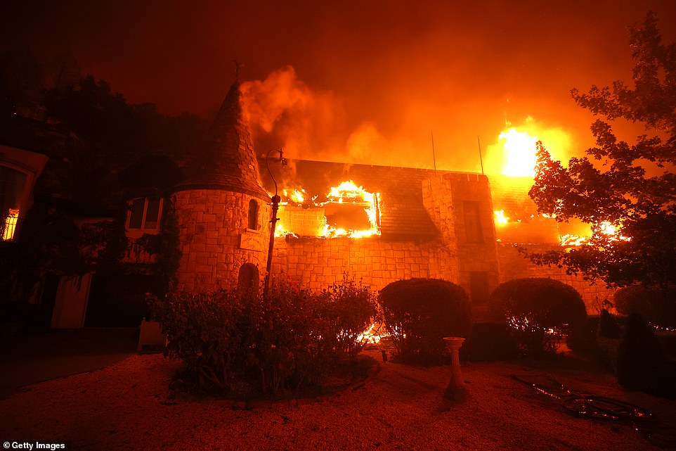 Famed Napa Valley winery is destroyed by the Glass Fire as 2,000 are ordered to evacuate