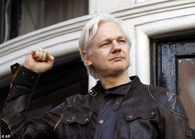 Julian Assange (pictured in 2017), 49, is wanted in the US for allegedly conspiring with army intelligence analyst Chelsea Manning to expose military secrets