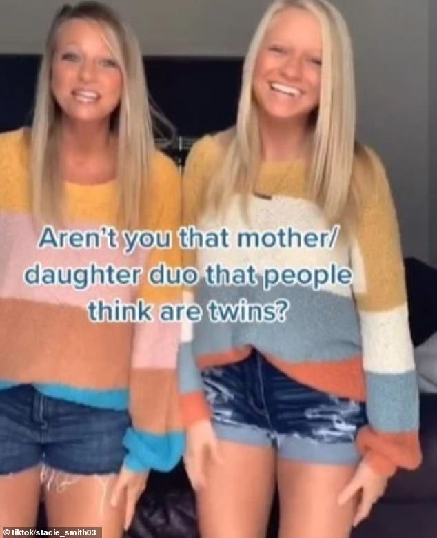 American parent Stacie Smith, 41, has stumped TikTok users by filming clips alongside her daughter Madison, 16, with many saying she looks more like her twin than her child.