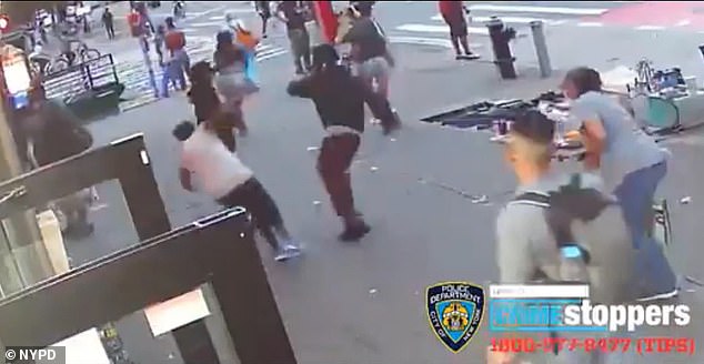 A 74-year-old woman was punched in the face after confronting three teens who police say stole her purse following yet another week of violence in the city