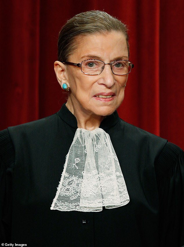 Justice Ruth Bader Ginsburg (pictured) on Friday evening succumbed to her battle with metastatic pancreatic cancer and died at the age of 87