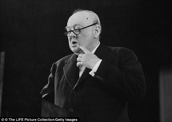 Winston Churchill delivers a rousing speech during the dark days of WWII