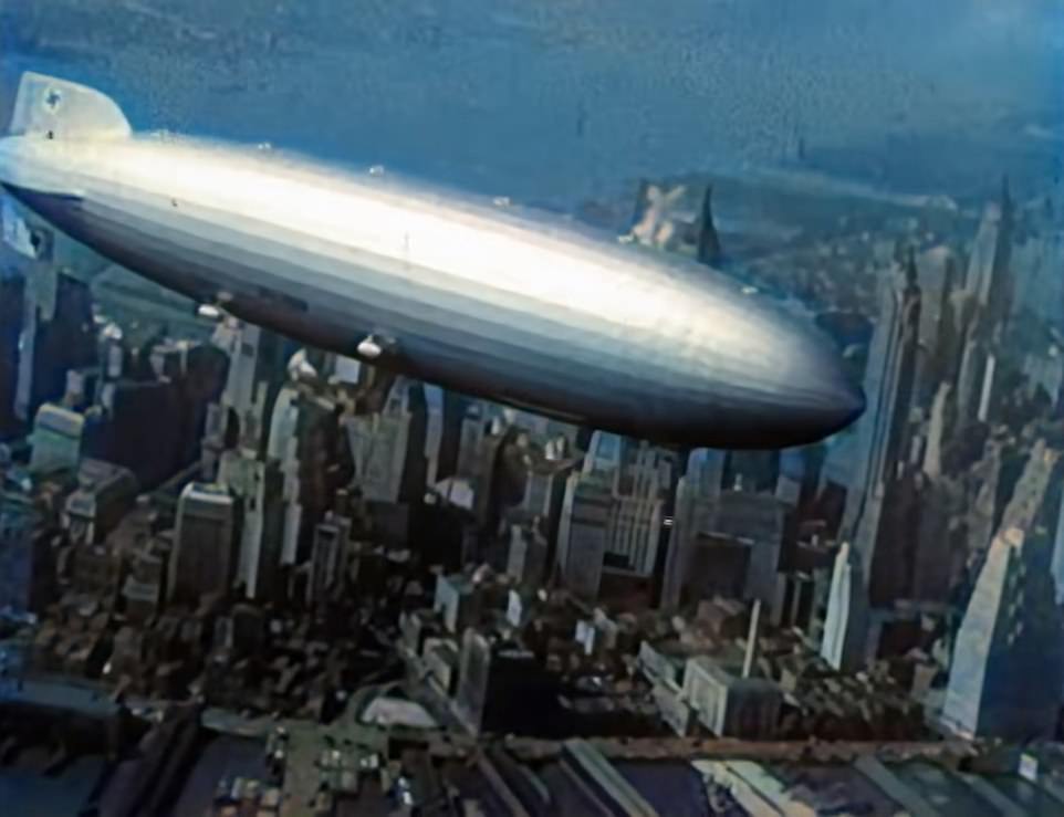 Stunning footage shows the Hindenburg Disaster in vivid color