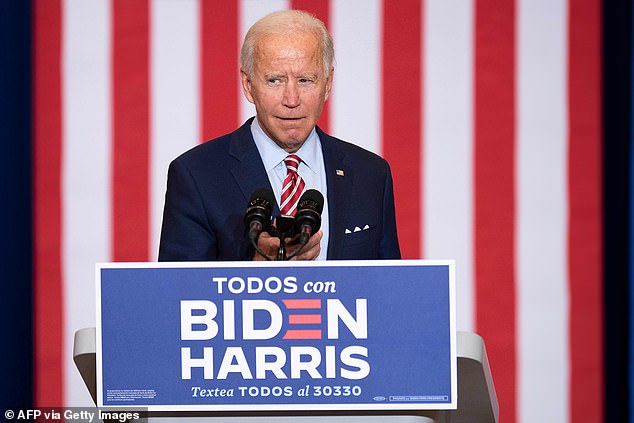 Democratic presidential nominee Joe Biden played 