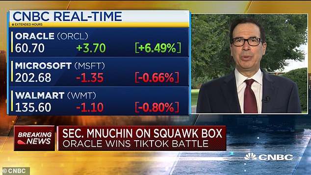 Treasury Secretary Steven Mnuchin said on Monday that the Trump admin will review a deal for Oracle to be TikTok