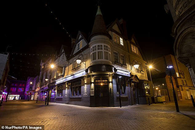 During the first Friday night of early pub closures due to government guidelines, Northampton's streets were empty
