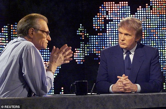 Looking back: Melania recalled how her husband announced on the Larry King Live show in 1999 that he was considering running for office, but it wasn't the right time
