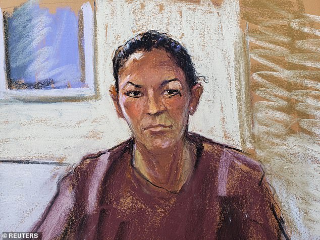 Maxwell is seen in a court sketch from her July 14 arraignment in Manhattan Federal Court