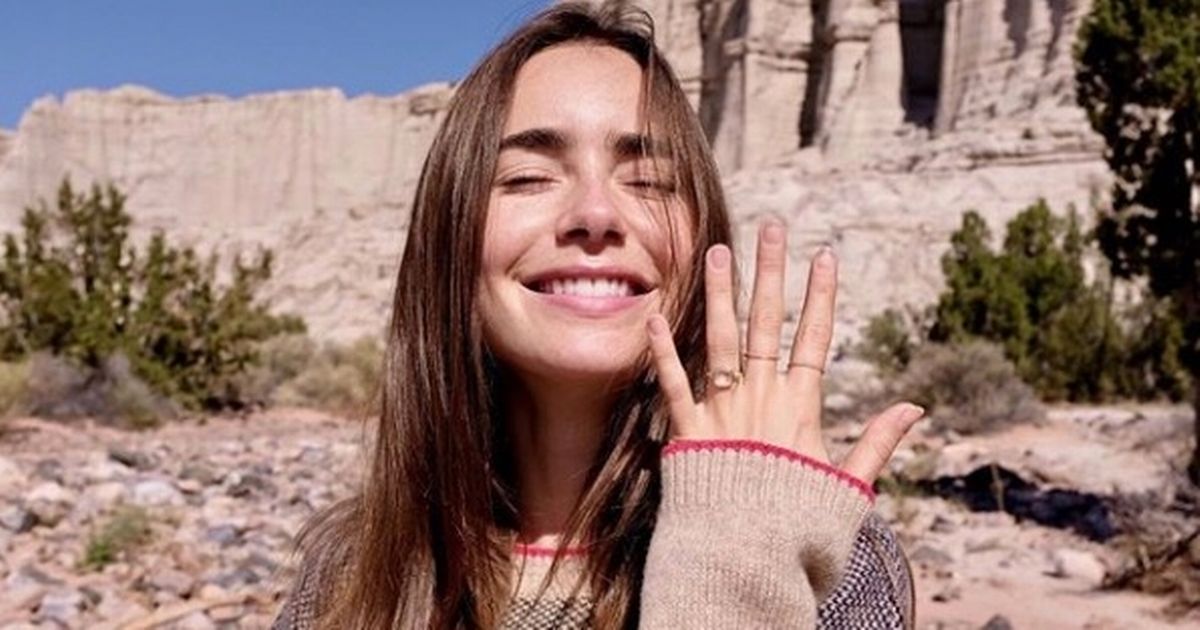 Lily Collins shows off engagement ring as she details fairytale proposal