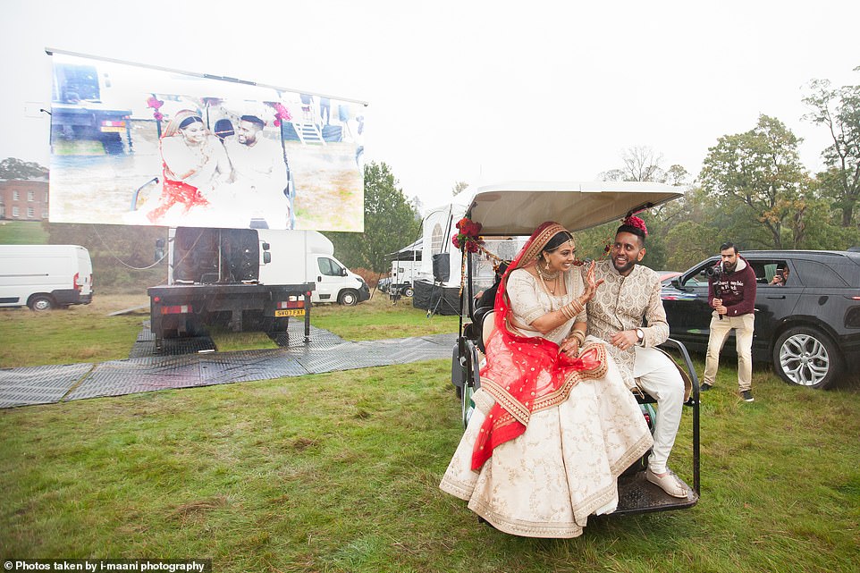 Drive-in WEDDING! 250 guests watch bride and groom tie the knot from their  cars – The State
